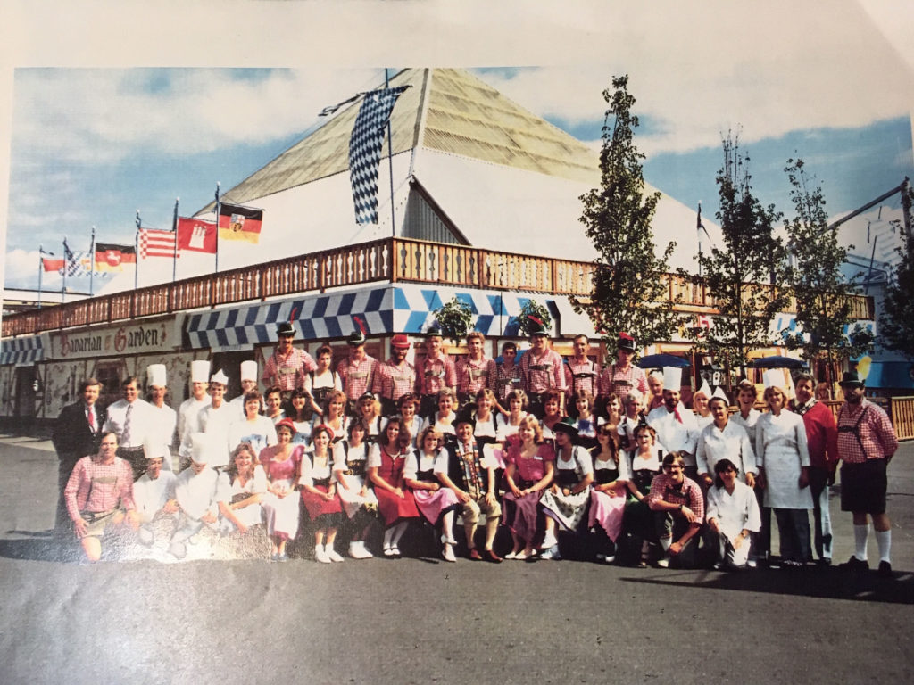 Expo 86' with the Germans who were all working for the Bavarian Garden Restaurant.