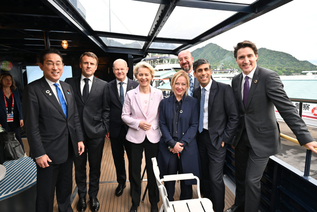 G7 on a boat.